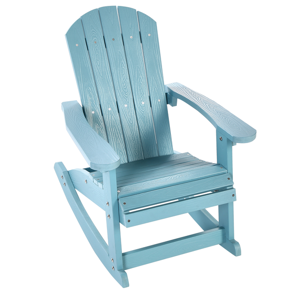 Garten Schaukelstuhl für Kinder ADIRONDACK Hellblau