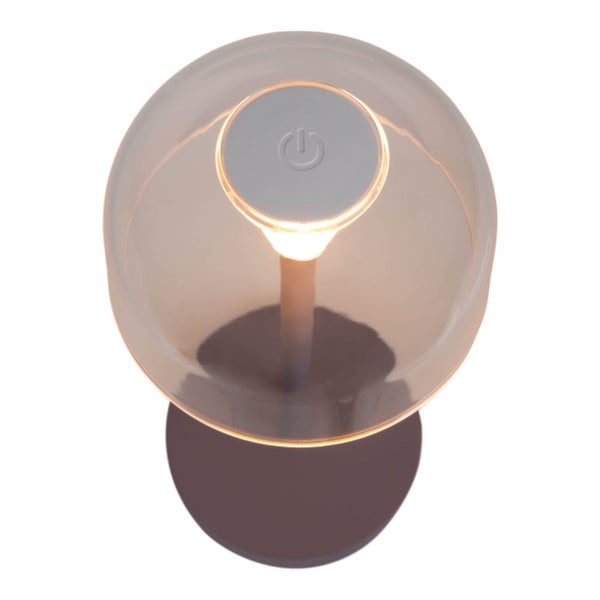 Tischleuchte mit rundem Schirm und berührungsempfindlichem Schalter