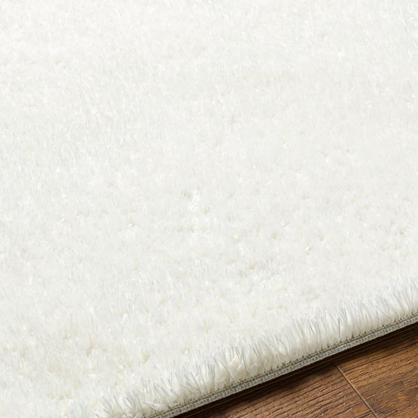 Hochfloriger Shaggy-Teppich Einfarbig Elfenbein 160x213 cm CLAIRE