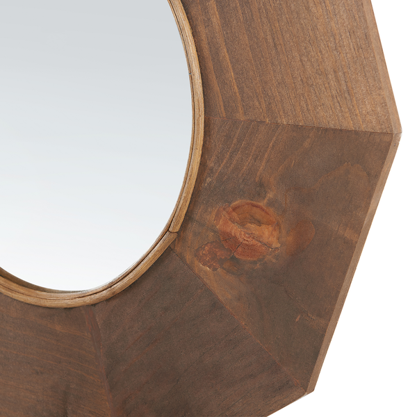 Wandspiegel ASEM 60 cm 60 cm Holz Braun