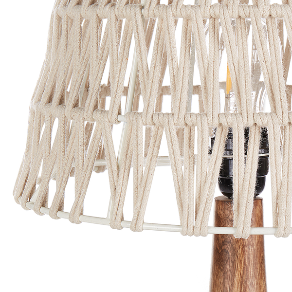 Tischleuchte PELLEJAS Mango Holz Braun