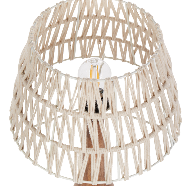 Tischleuchte PELLEJAS Mango Holz Braun