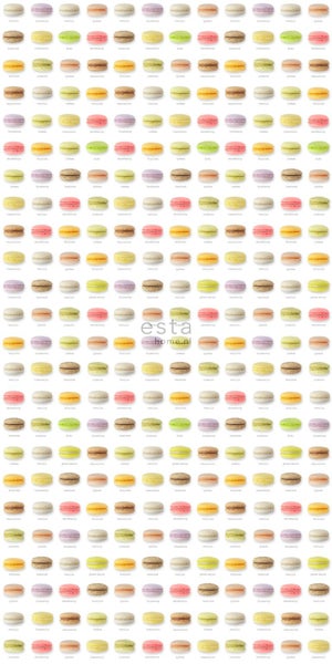 ESTAhome XXL-Vliestapete Macarons Mehrfarbig - 50 x 900 cm - 158103