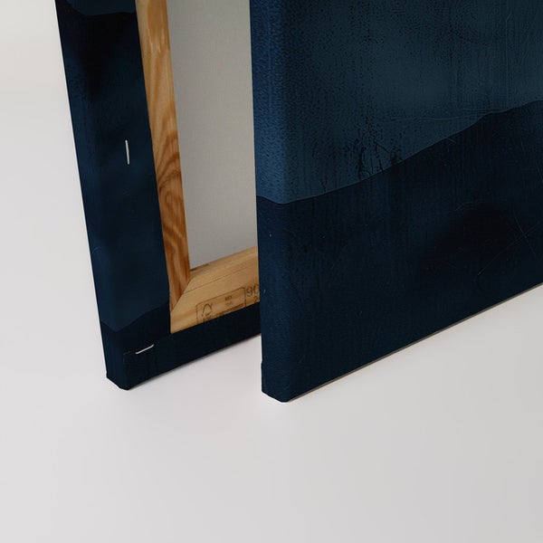 Detailansicht einer Leinwand mit Holzrahmen