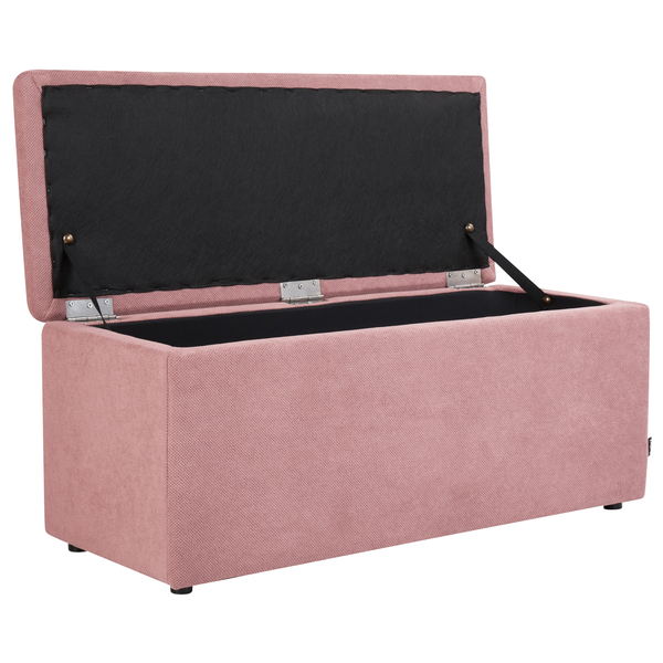 Aufbewahrungshocker OREM Stoff Rosa