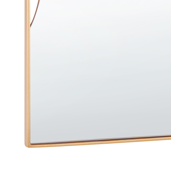 Dekorativer Spiegel mit unregelmäßiger Form und goldenem Rahmen