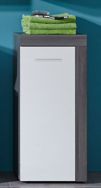 MiamiMaine Bad Standtype Stauraum 1 Tür rauchsilber, weiß. 36 X 31 X 81 cm