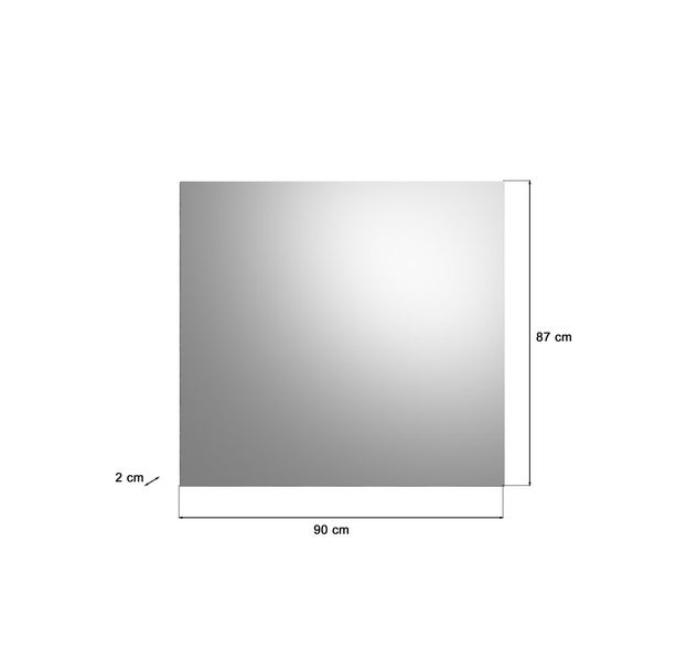 Scout Spiegel grau. 90 X 2 X 87 cm