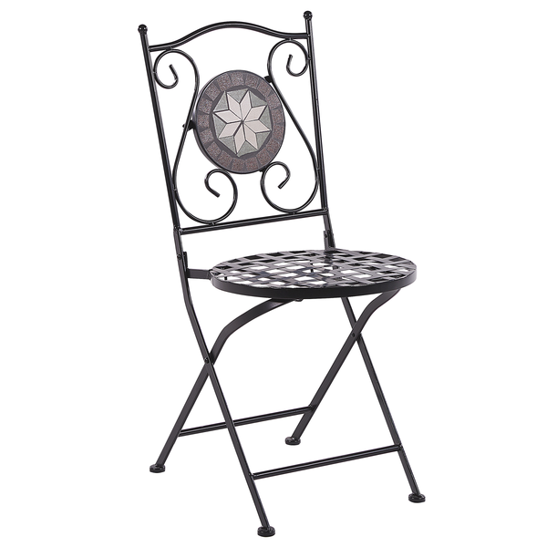 Gartenstuhl 2er Set CARIATI Metall Schwarz