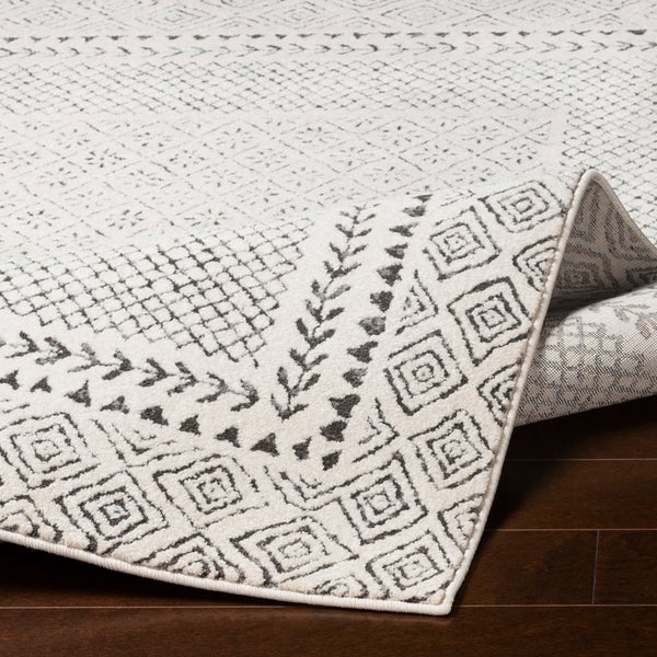 Skandinavischer Boho Teppich Grau/Beige 200x275 cm AMBRE