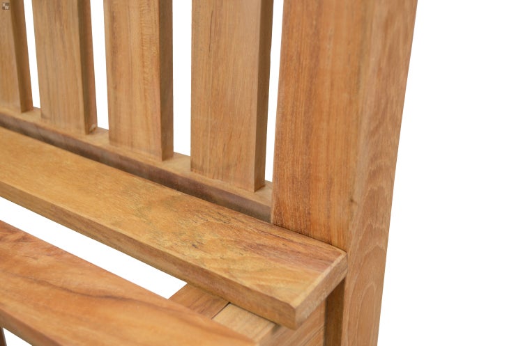 Teak Gartensessel ohne Armlehnen massiv wetterfest premium