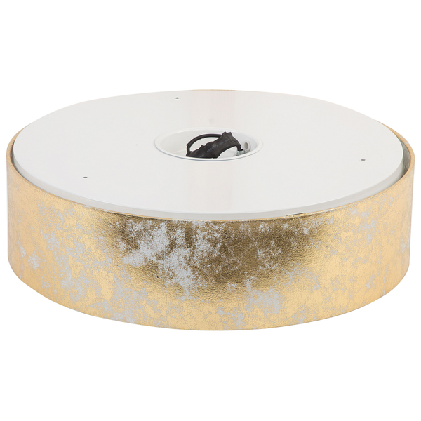 Runde Deckenleuchte mit goldfarbenem Muster