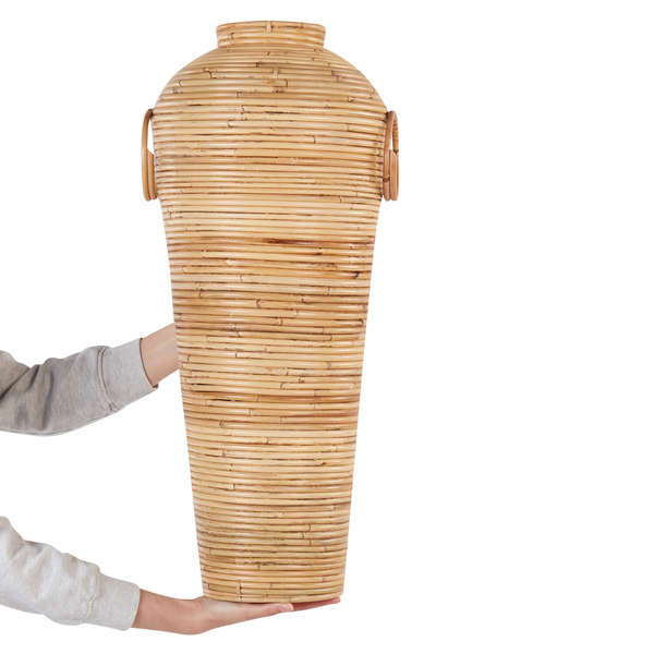 Bambusvase mit Henkeln