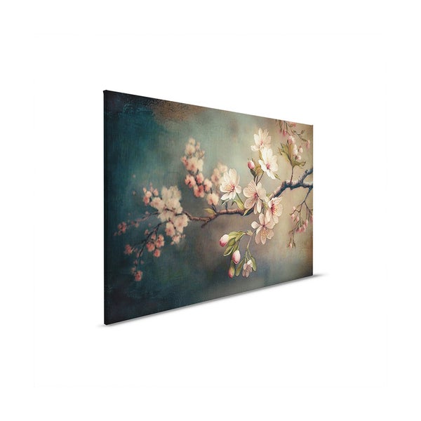 Dekorative Leinwand mit Blütenzweig Motiv