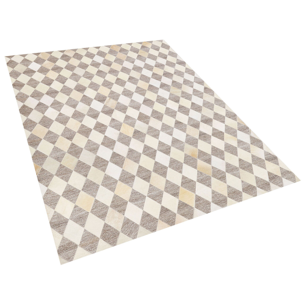 Teppich SESLICE Beige 160 x 230 cm Echtleder