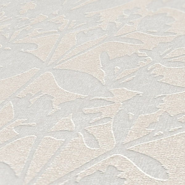 Nahaufnahme einer Tapete mit floralem Muster.