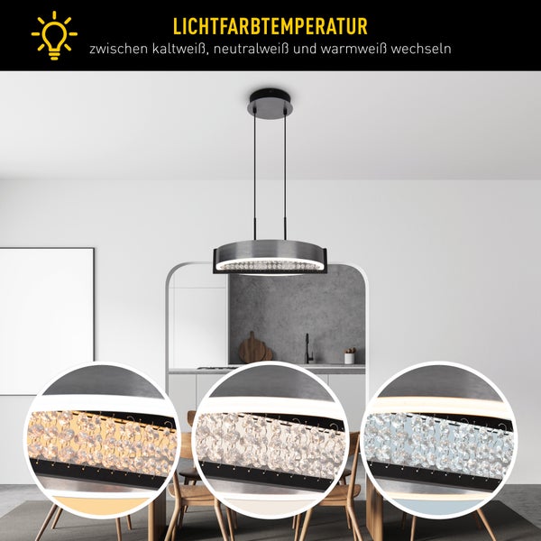Hängelampe mit einstellbarer Lichtfarbtemperatur zwischen Kaltweiß, Neutralweiß und Warmweiß