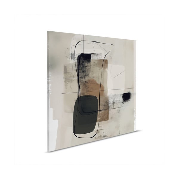 Abstraktes Wandbild mit geometrischen Formen