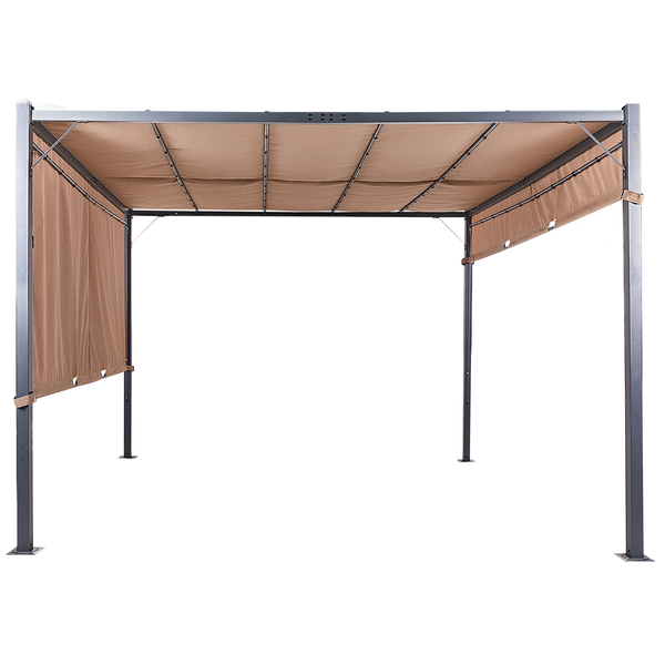 Pavillon LED PARGA Metall 310 cm 310 cm Braun