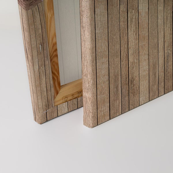 Rückseite einer Leinwand mit Holzrahmen