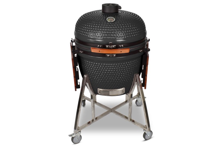 Kamado CL-26 Profi Keramik Grill Schwarz, Grilldurchmesser 66cm, Grillrostdurchmesser 57cm, BBQ Grillei Holzkohlegrill Grill Keramikgrill