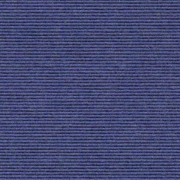 Blauer, fein gerippter Teppichboden aus Textil.