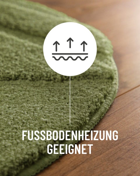 Teppich geeignet für Fußbodenheizung.