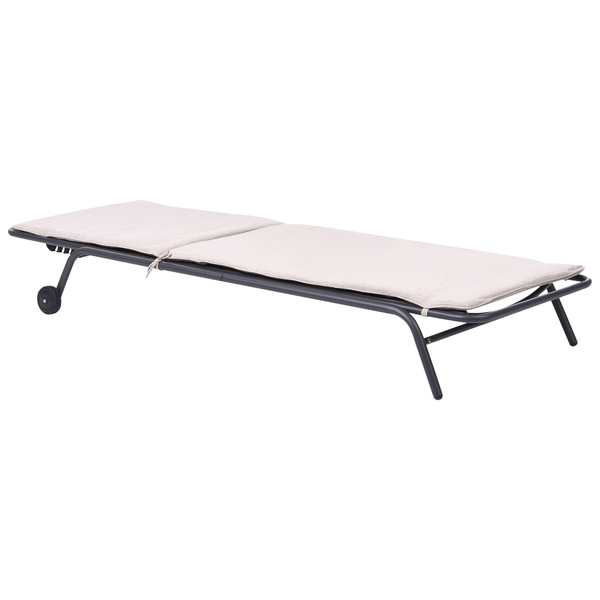 Gartenliege mit Polsterauflage und Rollen