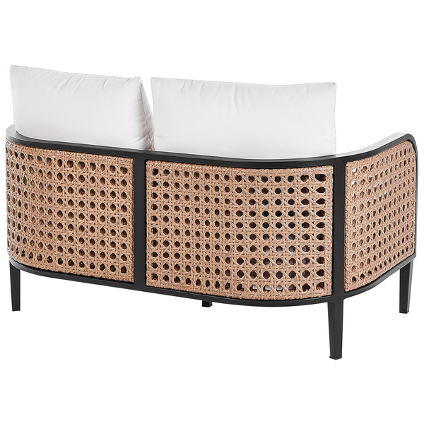 Lounge Set mit Tisch 2-Sitzer MONTEFALCO Metall Weiß