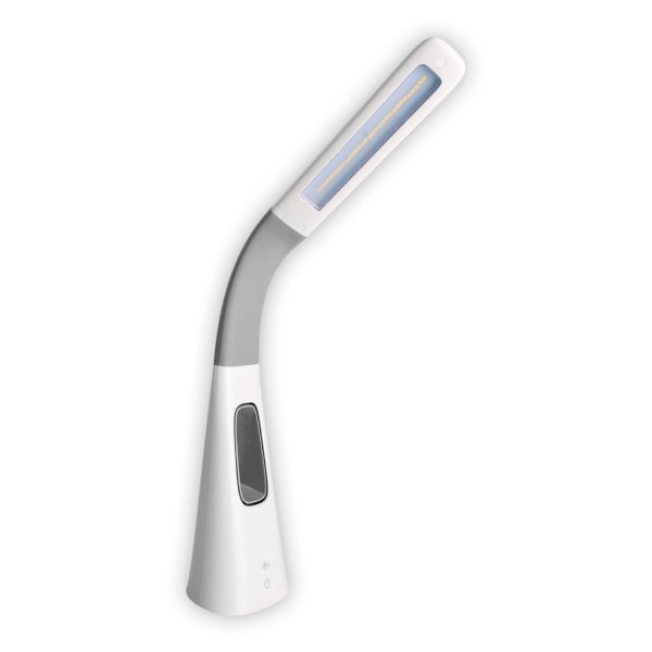 LED-Tischleuchte VENTU mit Ventilator, mit Touch, dimmbar, aus weißem Kunststoff, fest verbaute LEDs, 40 cm hoch