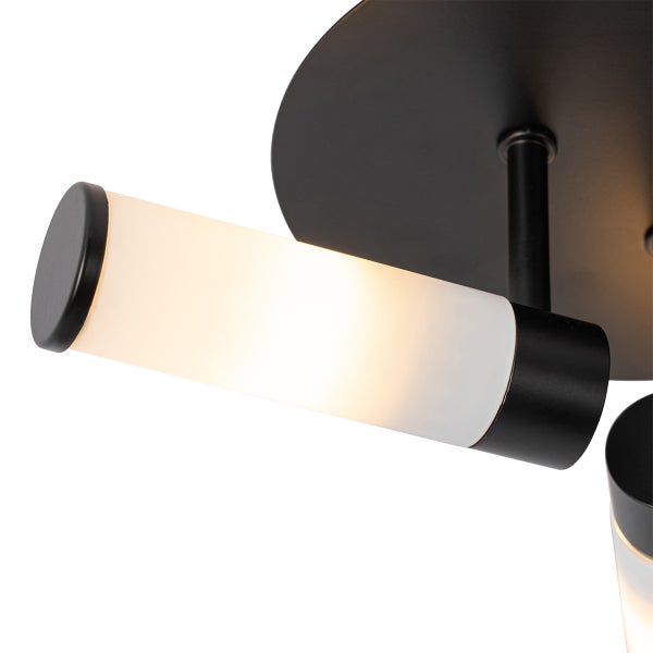 Moderne Badezimmer-Deckenleuchte schwarz 3-flammig IP44 - Bath