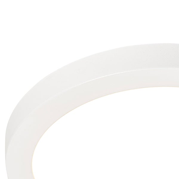 Einbau- oder Aufbaustrahler weiß 22 cm inkl. LED 3 Stufen dimmbar bis warm - Trans