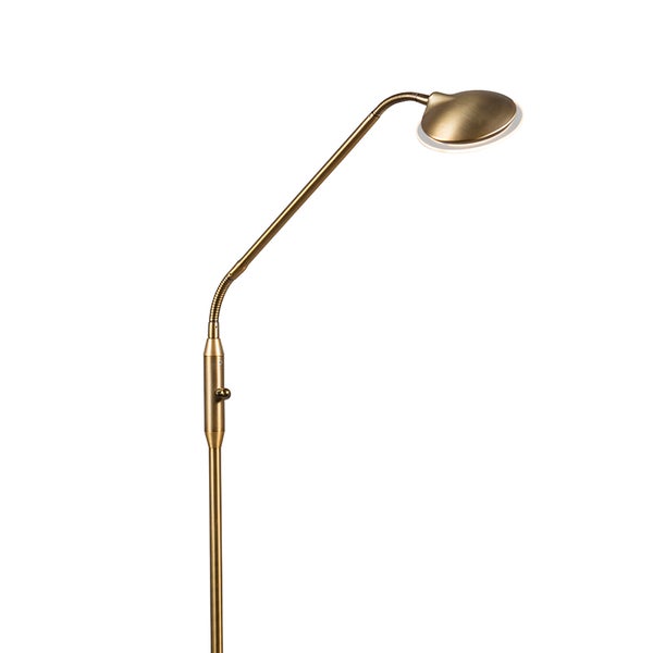 QAZQA - Moderne Stehleuchte I Stehlampe I Standleuchte I Lampe I Leuchte Bronze inkl. LED - Eva Dimmer I Dimmbar I Wohnzimmer I Schlafzimmer - Stahl Länglich - I (nicht austauschbare) LED