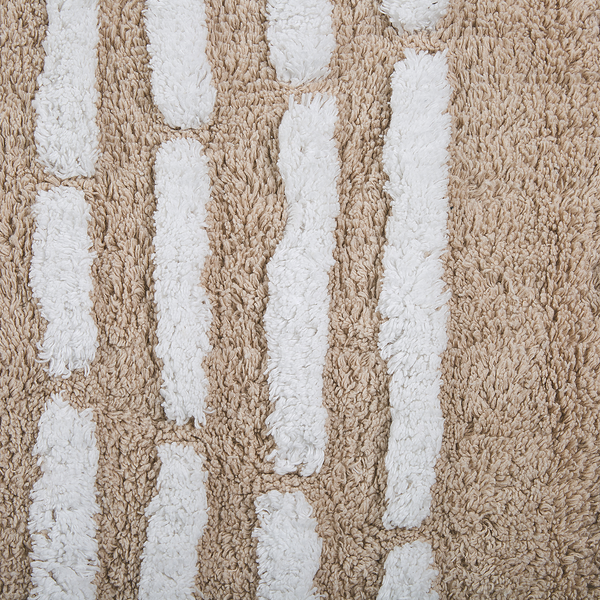 Teppich AHIRLI Beige 120 x 180 cm Baumwolle