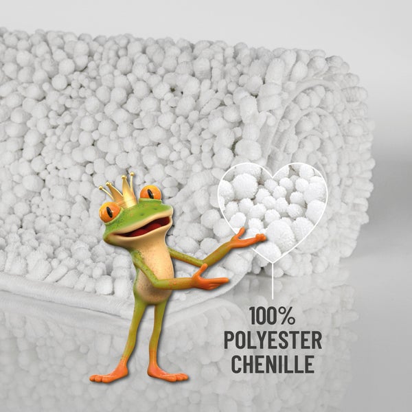 Badematte mit 20 Millimeter Florhöhe, waschbar bei 30 Grad Celsius, weichem Material und rutschhemmender Rückseite.