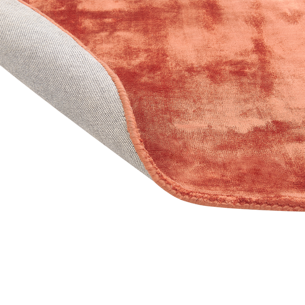 Teppich Viskose orange ⌀ 140 cm Kurzflor GESI II