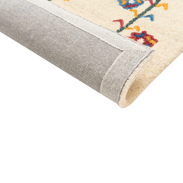 Teppich HUSUNLU Beige 140 x 200 cm Wolle Gabbeh