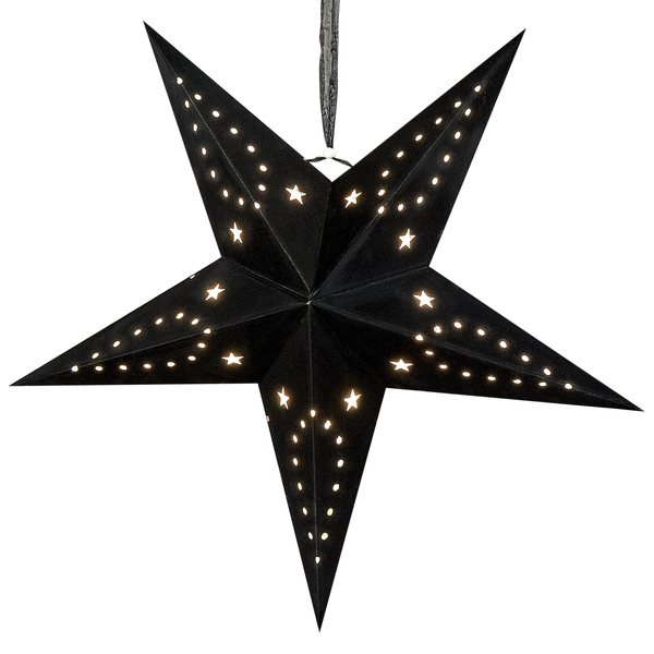 Wanddekoration 2er Set LED MOTTI Stern 45 cm Schwarz