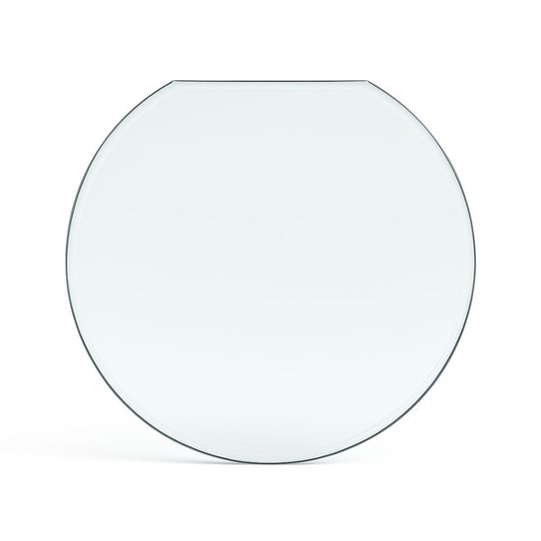 Glasbodenplatte in Segmentbogenform für Kaminöfen.