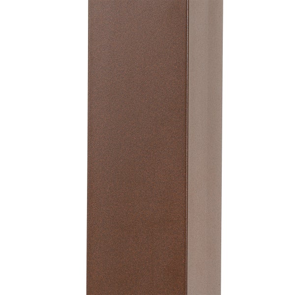 Moderner Außenlaternenpfahl rostbraun 80 cm - Malios
