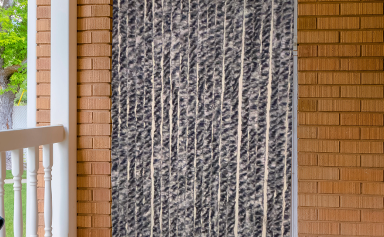 Fliegenvorhang Katzenschwanz-Fliegenvorhänge Katzenschwanz grau-blau-weiß meliert - 100cm x 230cm