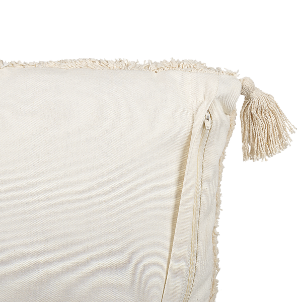 Dekokissen AVIUM Baumwolle 45 x 45 cm Hellbeige Geometrisches Muster