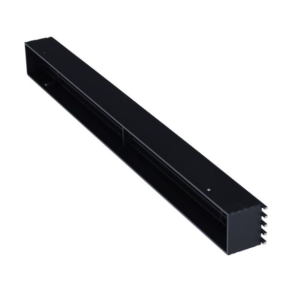 Schwarzes Kunststoff Wandprofil für Paneele als Befestigungsschiene