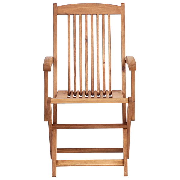 Set mit 2 Stühlen und Sitzkissen MAUI PREMIUM Akazienholz Hellbeige