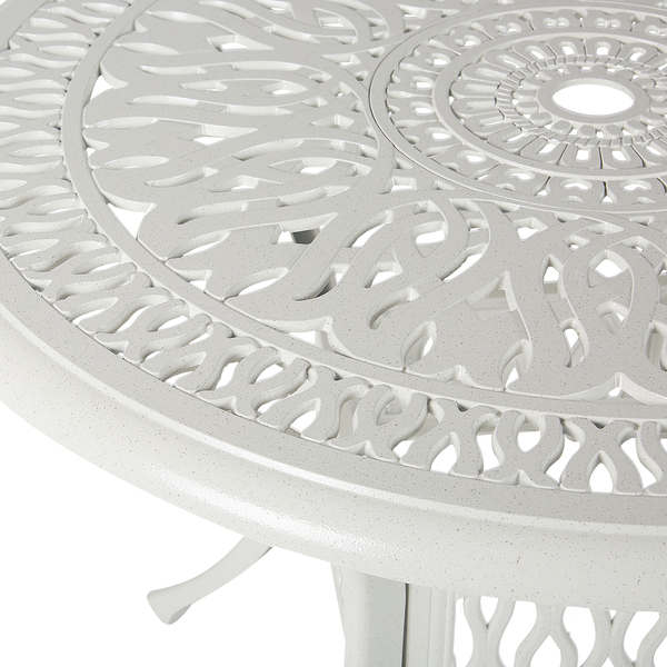 Outdoor Bistrotisch ANCONA 90 cm 90 cm Metall Cremeweiß