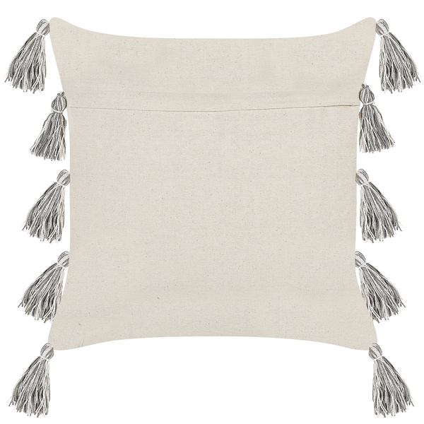 Dekokissen 2er Set HELICONIA Baumwolle 45 x 45 cm Beige Streifenmuster