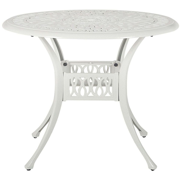 Outdoor Bistrotisch ANCONA 90 cm 90 cm Metall Cremeweiß
