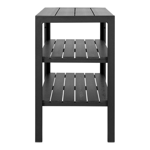 Taormina Servierwagen 3 Ablagen Garten schwarz. 45 X 75 X 75 cm