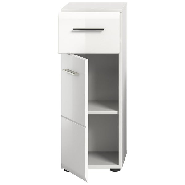Ice Badschrank 1 Schublade 1 Tür weiß Hochglanz. 30 X 30 X 80 cm