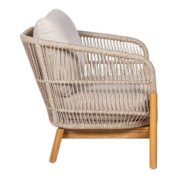 Terracina Lounge-Stuhl inkl. Kissen braun, beige. 86 X 79 X 72 cm